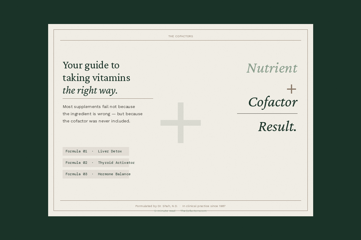 The Cofactor principle — why pairing is everything